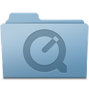 QuickTime Folder Blue icon
